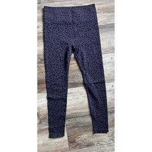 ZELLA Women’s Purple With Black Polka Dots Full Length Leggings Size Small